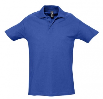 Картинка Рубашка поло мужская SPRING 210, ярко-синяя (royal) ПромоЕсть Сувенирная и корпоративная продукция