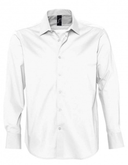 Картинка Рубашка мужская с длинным рукавом BRIGHTON, белая ПромоЕсть Сувенирная и корпоративная продукция
