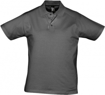 Картинка Рубашка поло мужская Prescott men 170, темно-серая ПромоЕсть Сувенирная и корпоративная продукция