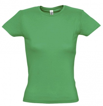Картинка Футболка женская MISS 150, ярко-зеленая ПромоЕсть Сувенирная и корпоративная продукция