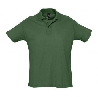 Картинка Рубашка поло мужская SUMMER 170, темно-зеленая ПромоЕсть Сувенирная и корпоративная продукция